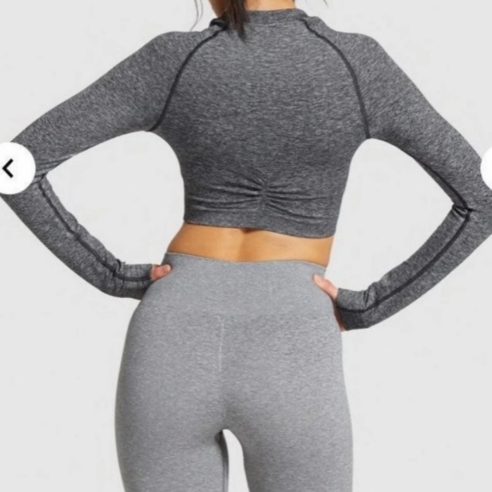 Gymshark Adapt Marl Seamless Long Sleeve Crop - Picture 2 of 3